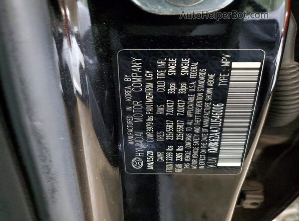 KM8K62AA7LU546006 2020 HYUNDAI KONA Black 360 interior view