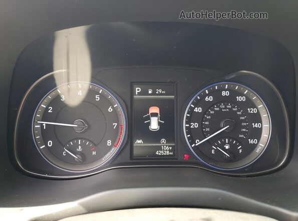 KM8K62AB2NU881752 2022 HYUNDAI KONA Black Instrument cluster view