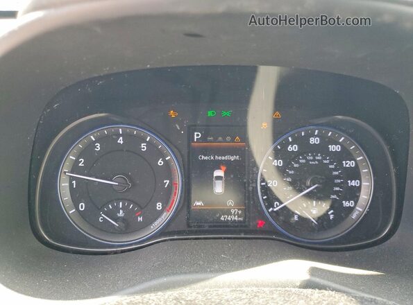 KM8K62AB5NU917675 2022 HYUNDAI KONA Black Instrument cluster view