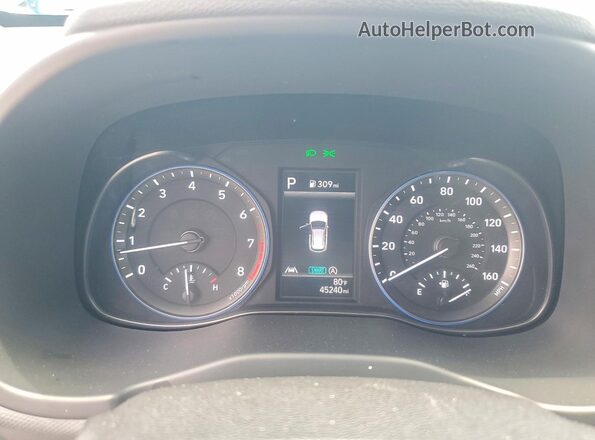 KM8K62AB5PU979953 2023 HYUNDAI KONA Blue Instrument cluster view