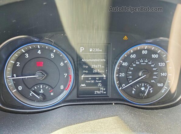 KM8K62AB5PU984439 2023 HYUNDAI KONA Gray Սարքավորումների վահանակի տեսք