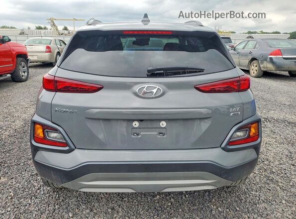 KM8K6CA58MU731076 2021 HYUNDAI KONA Gray Вид ззаду