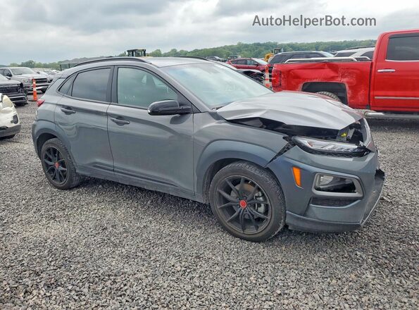 KM8K6CA58MU731076 2021 HYUNDAI KONA Gray Передня права чверть