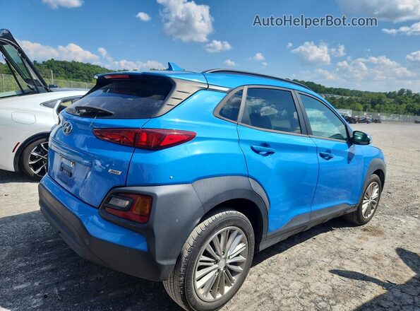 KM8K6CAA2MU628748 2021 HYUNDAI KONA Blue Trasero derecho