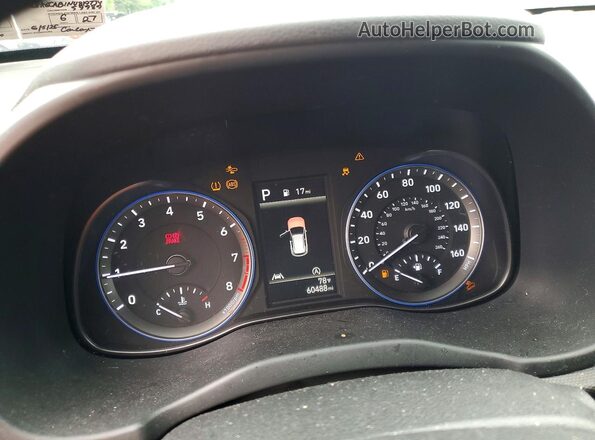 KM8K6CAB1NU819734 2022 HYUNDAI KONA Blue Instrument cluster view