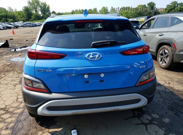 KM8K6CAB3NU802966 2022 HYUNDAI KONA Blue უკანა ხედი