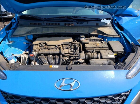 KM8K6CAB3NU802966 2022 HYUNDAI KONA Blue ძრავის განყოფილების ხედი