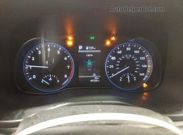 KM8K6CAB3NU889798 2022 HYUNDAI KONA Black Widok zestawu wskaźników