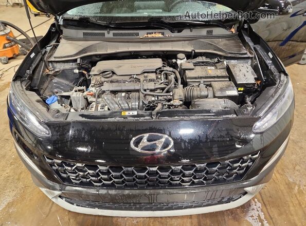 KM8K6CAB3NU889798 2022 HYUNDAI KONA Black Widok wnętrza z tyłu
