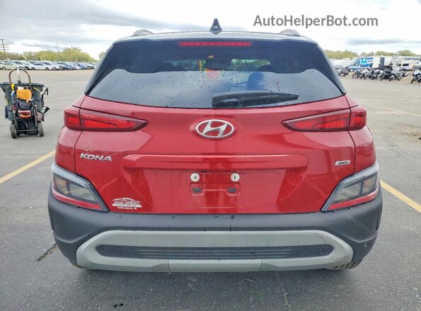 KM8K6CAB3NU913291 2022 HYUNDAI KONA Red Rear view
