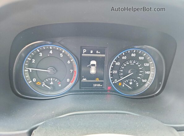KM8K6CAB4PU019092 2023 HYUNDAI KONA Черный Вид щитка приборов