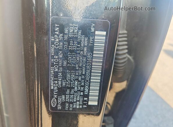 KM8K6CAB8NU831685 2022 HYUNDAI KONA Black Engine compartment view