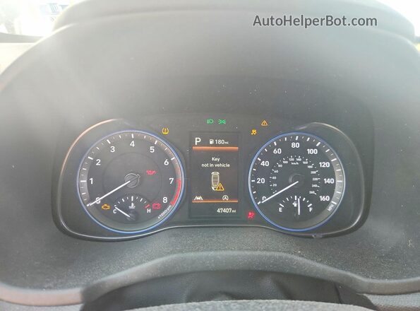 KM8K6CAB8NU831685 2022 HYUNDAI KONA Black Instrument cluster view