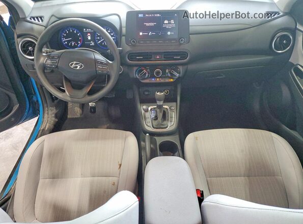 KM8K6CAB8PU001629 2023 HYUNDAI KONA Blue Առջևի վահանակի տեսք