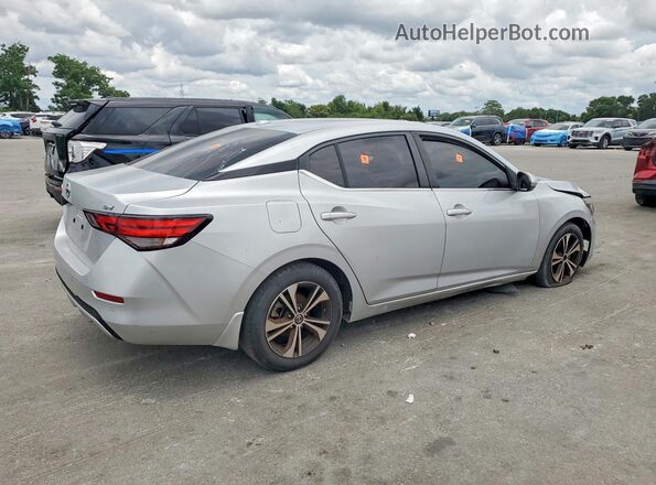 KM8K6CAB8PU995280 2020 NISSAN SENTRA Серебряный Задняя правая четверть