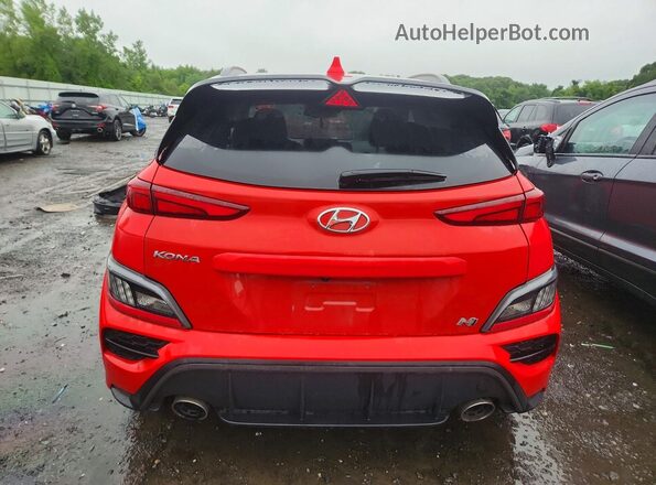 KM8KH3AC4PU007592 2023 HYUNDAI KONA Red Widok z tyłu