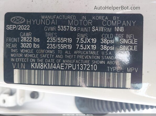 KM8KM4AE7PU137210 2023 HYUNDAI IONIQ 5 White ძრავის განყოფილების ხედი