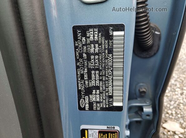 KM8KM4AEXPU180004 2023 HYUNDAI IONIQ Blue Vista interior de 360 grados