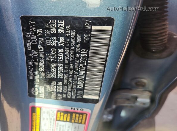 KM8KNDAF0PU231919 2023 HYUNDAI IONIQ Blue 360 interior view