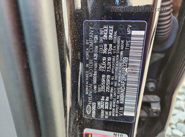 KM8KNDAF2PU183209 2023 HYUNDAI IONIQ Черный Панорамный вид салона 360°