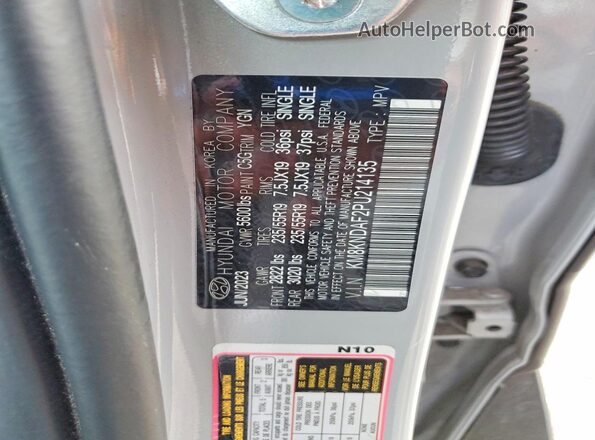 KM8KNDAF2PU214135 2023 HYUNDAI IONIQ Silver VIN կոդի պիտակի տեսք