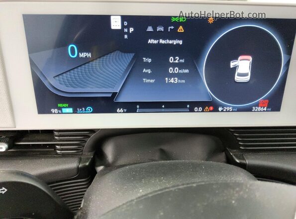 KM8KNDAF2PU229766 2023 HYUNDAI IONIQ White ხელსაწყოთა პანელის ხედი