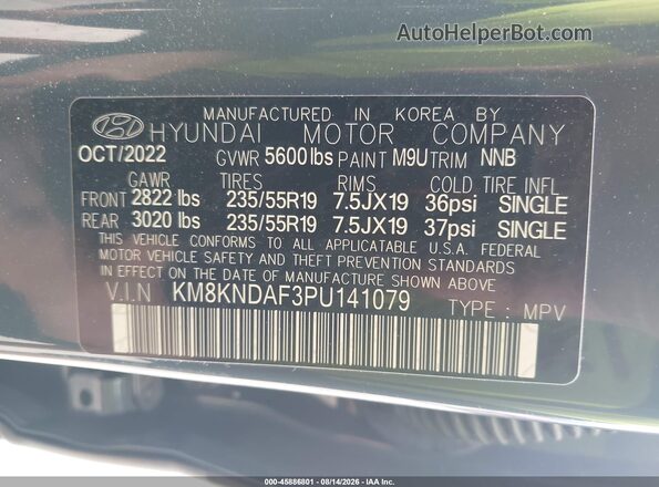 KM8KNDAF3PU141079 2023 HYUNDAI IONIQ 5 Light Blue Vista del compartimento del motor