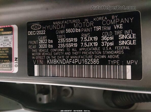 KM8KNDAF4PU162586 2023 HYUNDAI IONIQ 5 Gray Engine compartment view