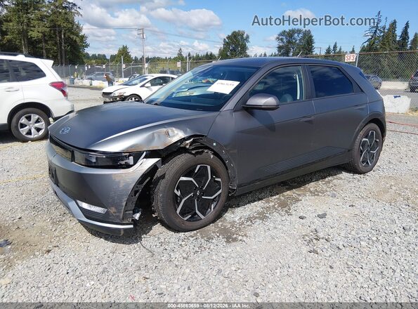 KM8KNDAF6PU229558 2023 HYUNDAI IONIQ 5 Gray წინა მარცხენა ხედი სამი მეოთხედიდან