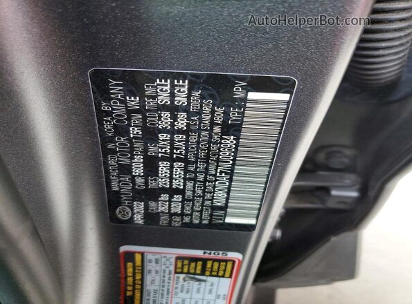 KM8KNDAF7NU096984 2022 HYUNDAI IONIQ Gray Widok naklejki z numerem VIN