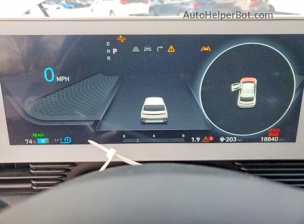 KM8KNDDF0RU256706 2024 HYUNDAI IONIQ White Instrument cluster view