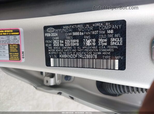 KM8KNDDF7RU286978 2024 HYUNDAI IONIQ 5 Gray ძრავის განყოფილების ხედი