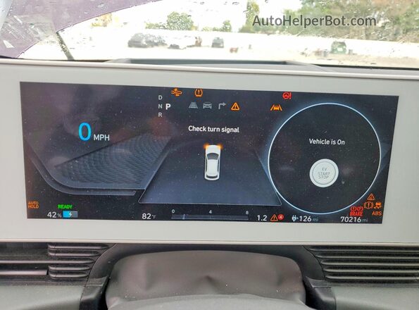 KM8KRDAF2NU077098 2022 HYUNDAI IONIQ Purple Սարքավորումների վահանակի տեսք