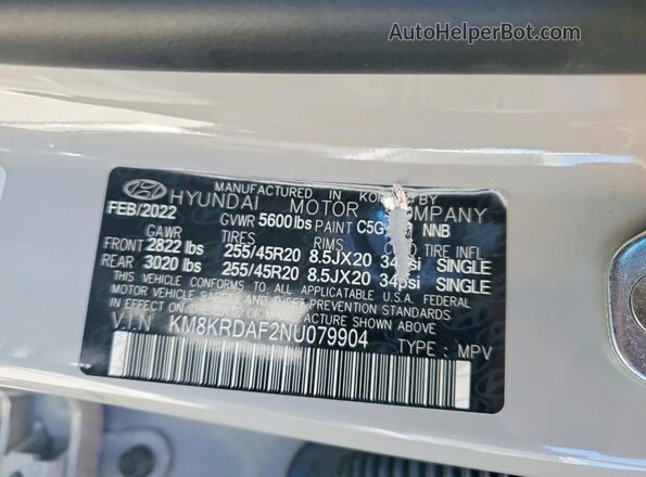 KM8KRDAF2NU079904 2022 HYUNDAI IONIQ Серый Вид подкапотного пространства
