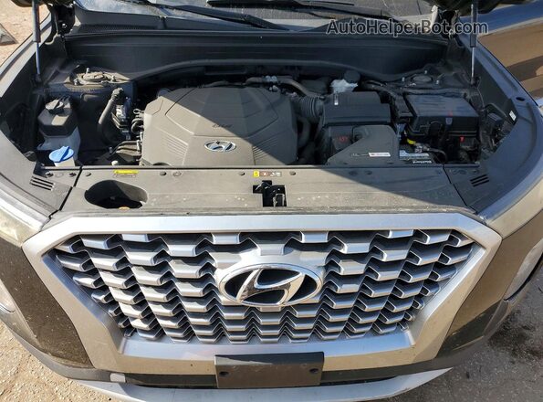 KM8R14HE1LU111998 2020 HYUNDAI PALISADE Black Engine compartment view