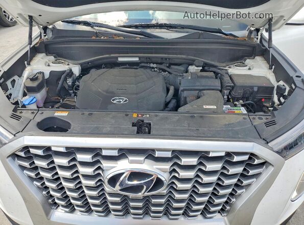 KM8R14HE8MU278909 2021 HYUNDAI PALISADE White Vista del compartimento del motor