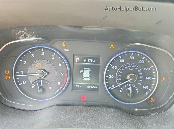 KM8R1DHE9MU202986 2021 HYUNDAI PALISADE White Vista del cuadro de instrumentos