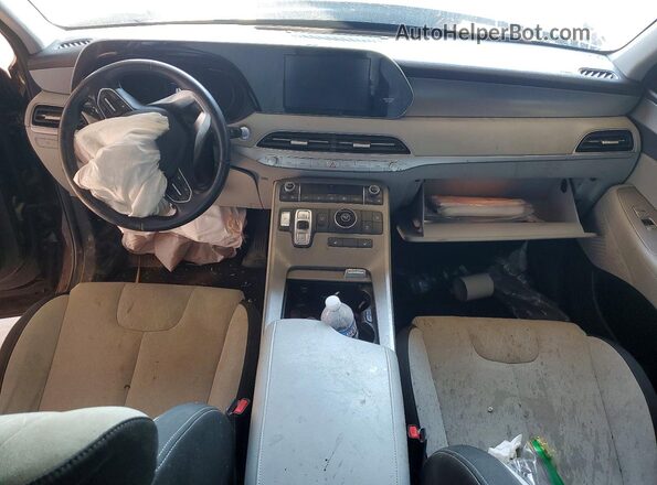 KM8R24HE1MU226972 2021 HYUNDAI PALISADE Maroon Dashboard view