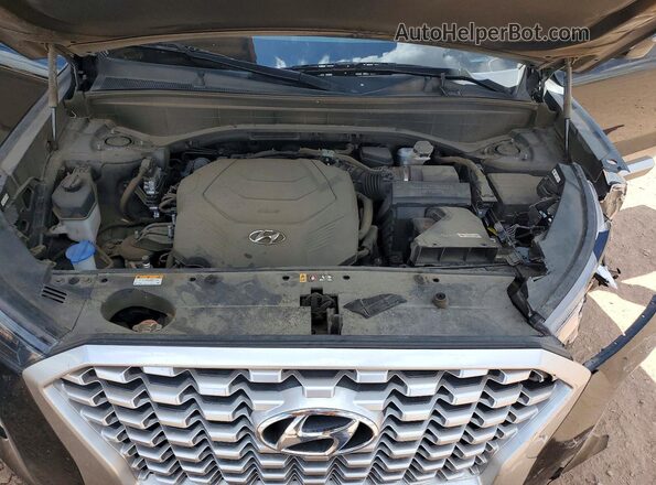 KM8R24HE4NU446124 2022 HYUNDAI PALISADE Black Widok komory silnika