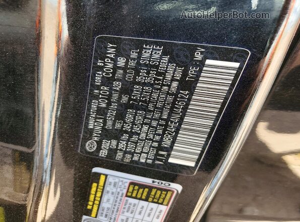 KM8R24HE4NU446124 2022 HYUNDAI PALISADE Black Widok naklejki z numerem VIN