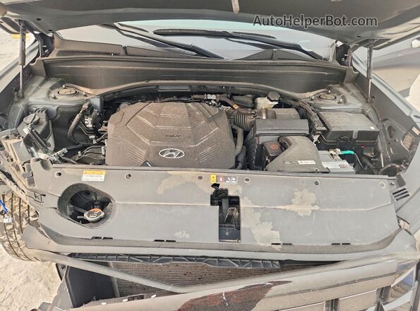 KM8R2DGE4SU934129 2025 HYUNDAI PALISADE Gray ძრავის განყოფილების ხედი