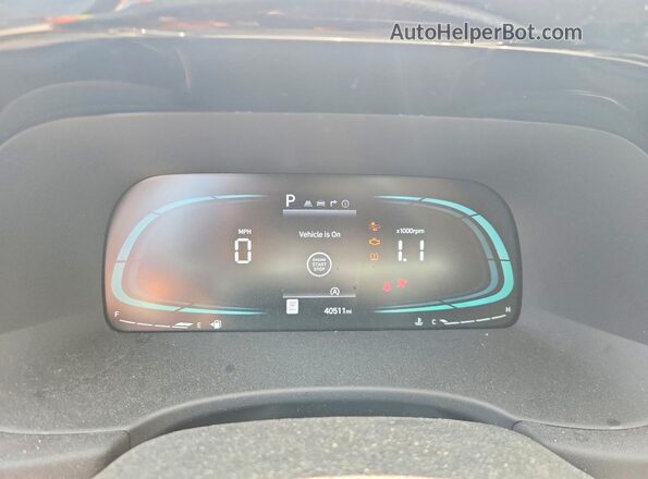 KM8R2DGE8PU525560 2023 HYUNDAI PALISADE Gray Widok zestawu wskaźników