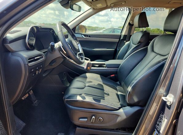 KM8R2DGE8PU525560 2023 HYUNDAI PALISADE Gray Widok wnętrza z przodu