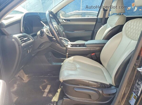 KM8R2DHE6LU036146 2020 HYUNDAI PALISADE Black Front interior view