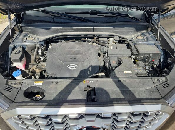KM8R2DHE8MU318662 2021 HYUNDAI PALISADE Синий Вид подкапотного пространства