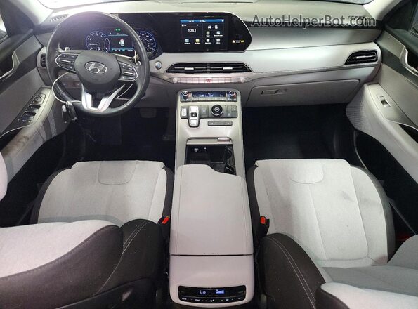 KM8R34HE8LU146225 2020 HYUNDAI PALISADE Blue Dashboard view