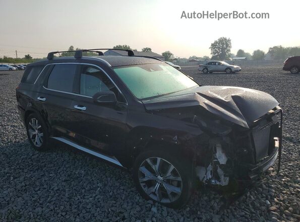 KM8R3DHE3MU268184 2021 HYUNDAI PALISADE Черный Передняя правая четверть