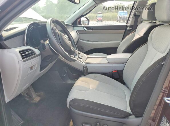 KM8R3DHE3MU268184 2021 HYUNDAI PALISADE Черный Вид салона спереди