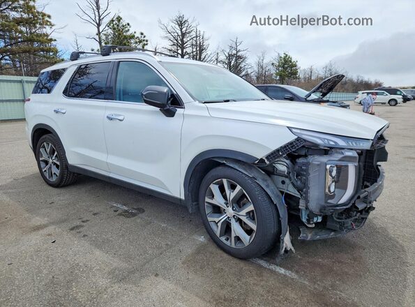 KM8R3DHE6MU183324 2021 HYUNDAI PALISADE White Передня права чверть