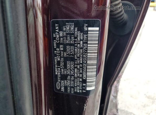 KM8R44GE4SU827768 2025 HYUNDAI PALISADE Purple Engine compartment view